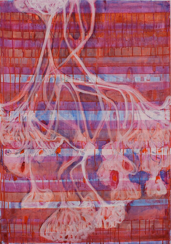 o.T. 2010 Acryl und Indian-Ink auf Papier 100 x 70 cm